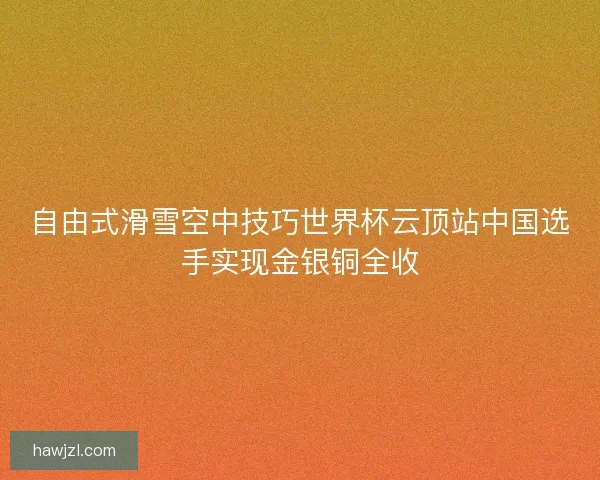 自由式滑雪空中技巧世界杯云顶站中国选手实现金银铜全收